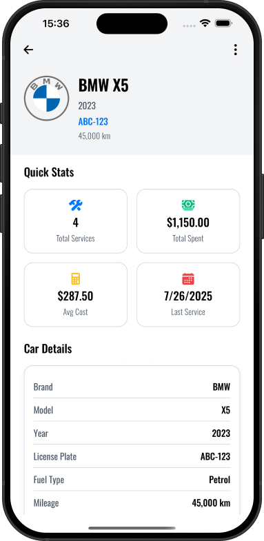 AI-powered maintenance scheduling screen